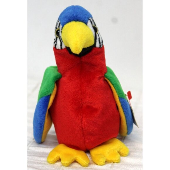 1997 TY Original Beanie Babies Parrot Bird Jabber Small Plush Stuffed Animal - Picture 2 of 8